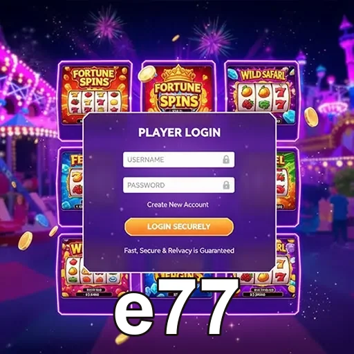 Celular com instalação rápida e login ágil no e77