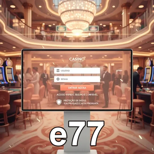 Tela de login e77 com acesso direto no celular